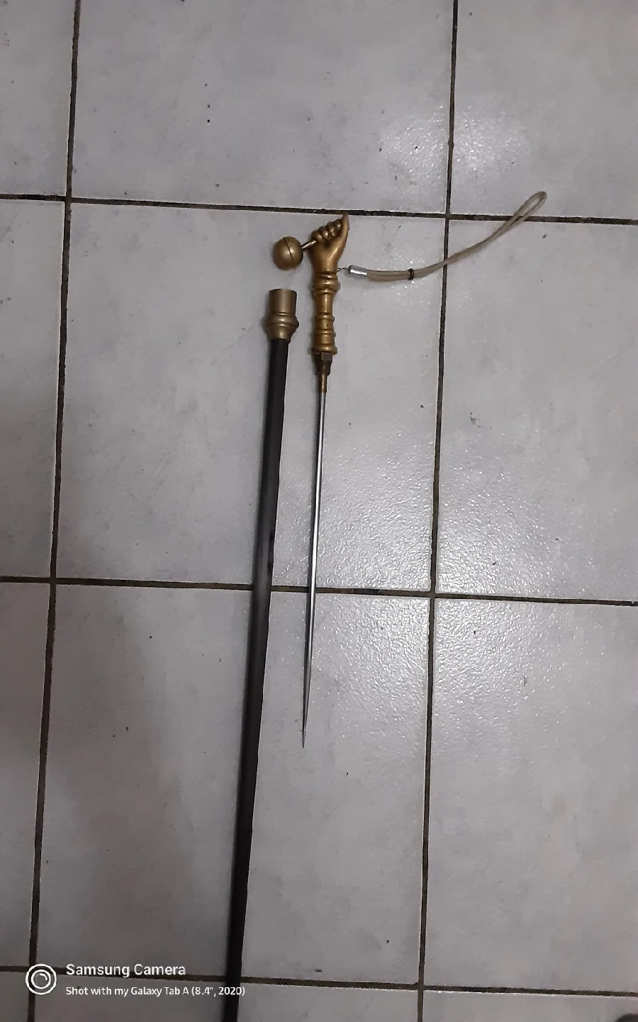 Vintage Walking Stick with Hand Handle,brass handel. image indicator(5)