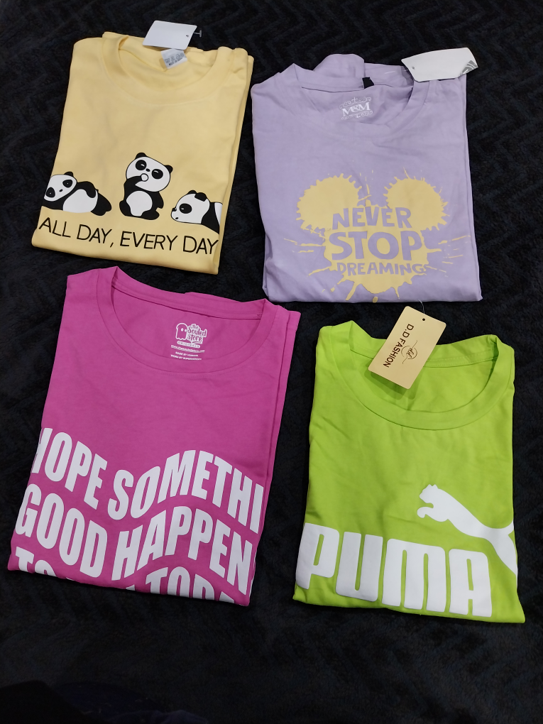 Assorted Graphic T-Shirts - Panda, Puma, Dream, Hope