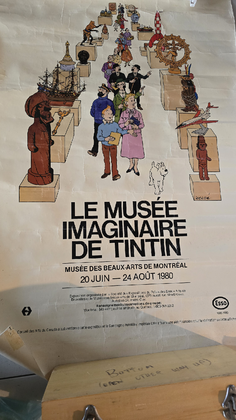 TINTIN Poster Le Musée Imaginaire...1980