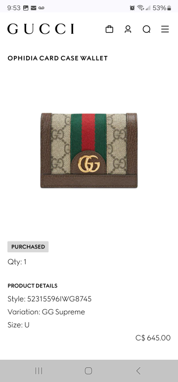 Authentic Ophidia GG Tri-fold Wallet - photo 5