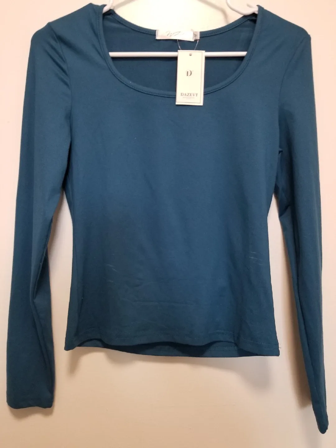 DAZEVT Teal Long Sleeve Top thumbnail