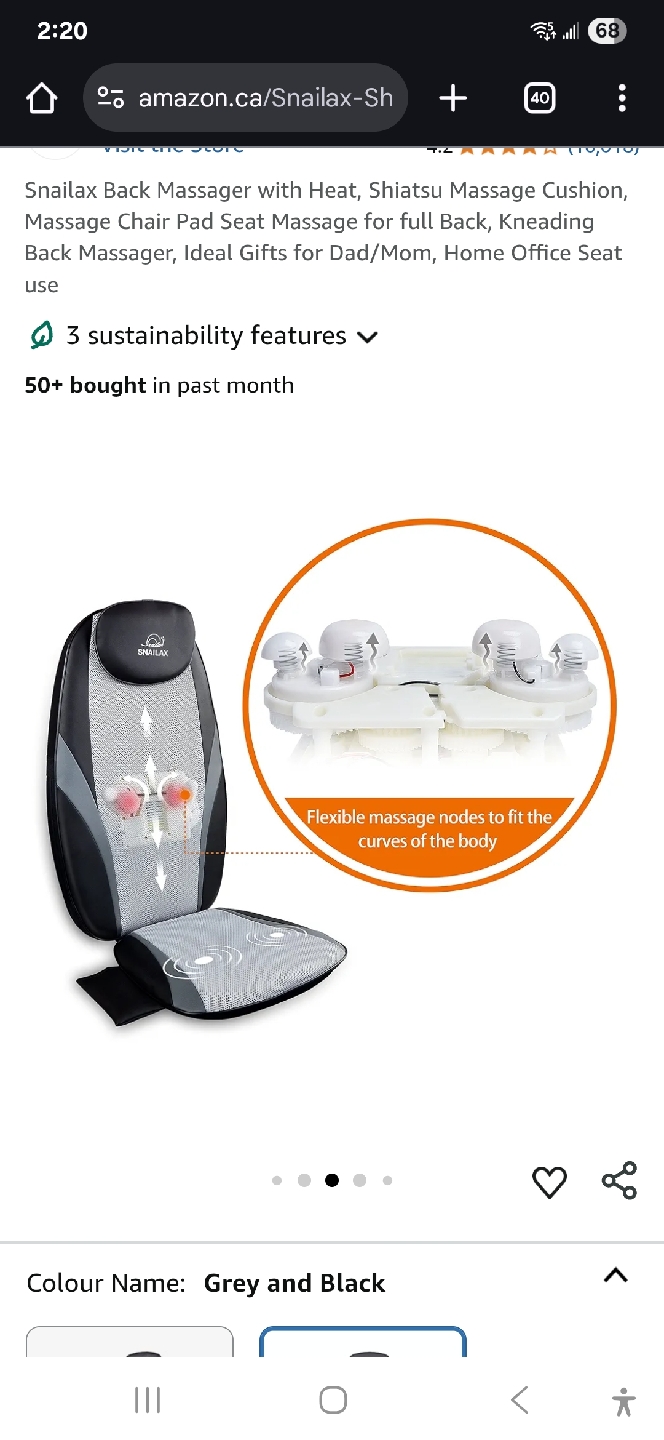 Snailax Back Massager with Heat - new - photo 3