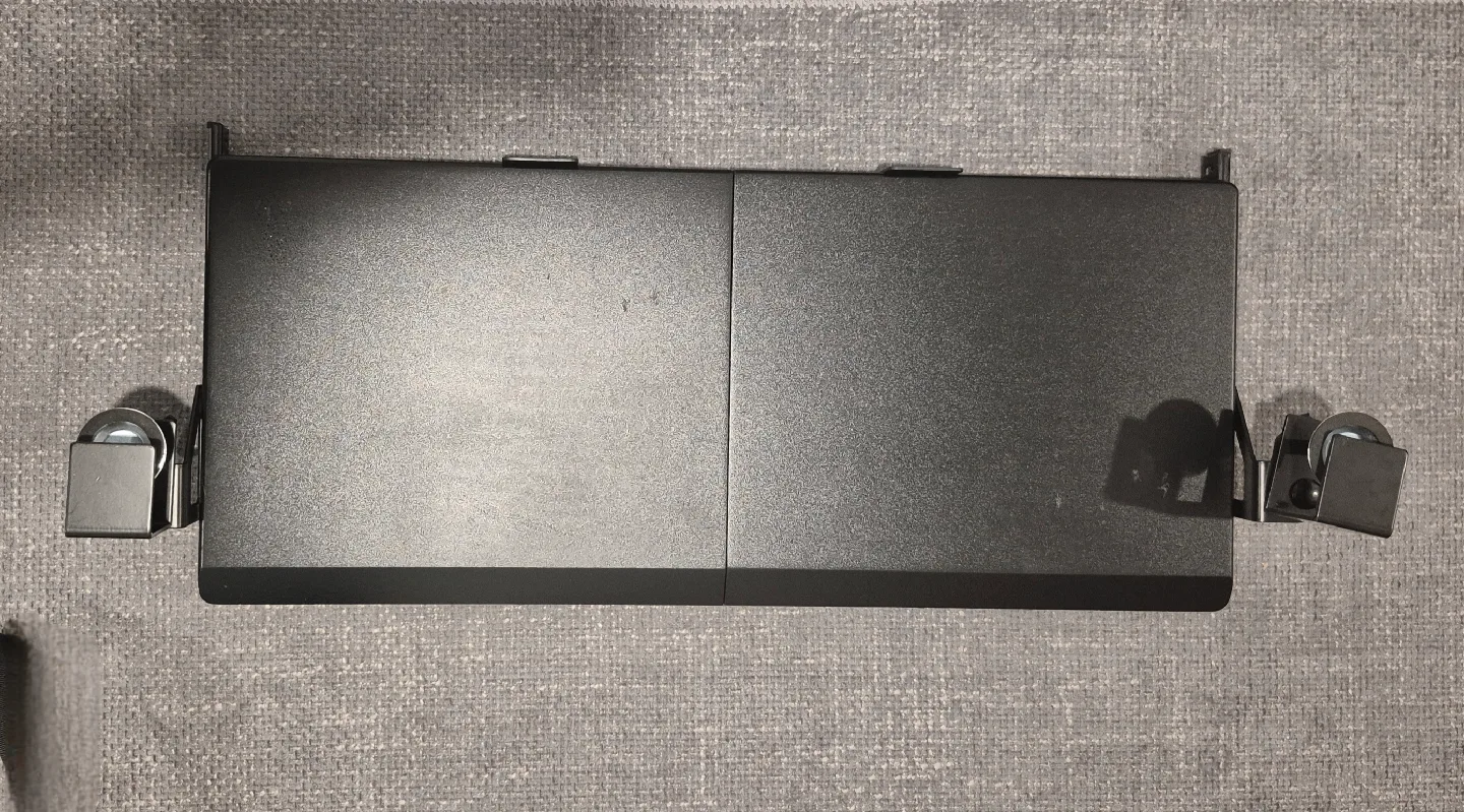 ETHU Under Desk Keyboard Tray 45° Adjustable C Clamp Black image indicator(4)