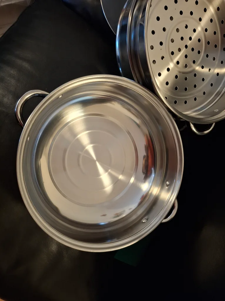 12" 3 tiered Stainless Steel Steamer Pot with Lid 🥕 image indicator(3)