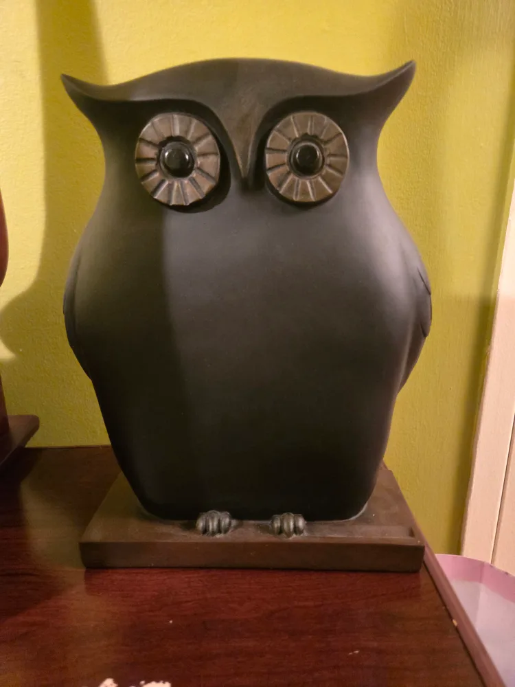 Owl Figurine - Black thumbnail