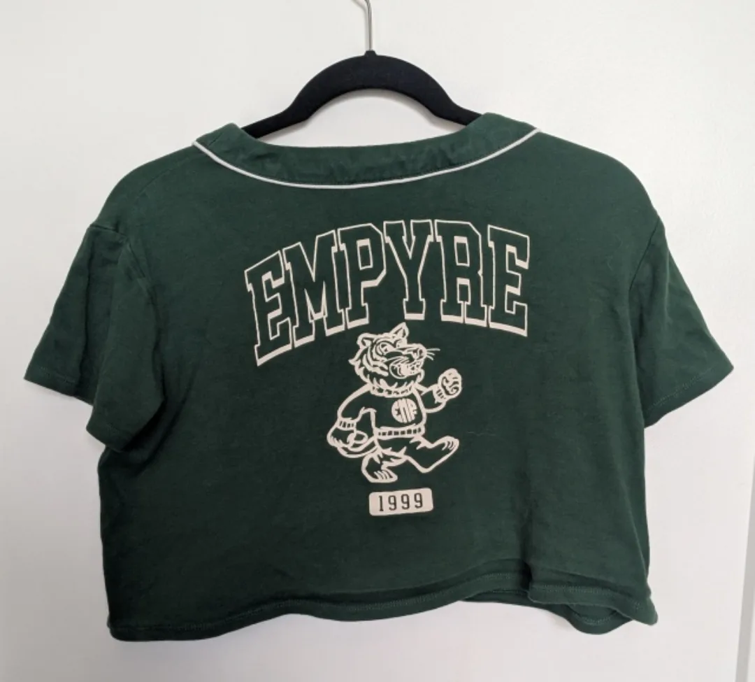 Empyre Baseball Style Green Crop Top image indicator(3)