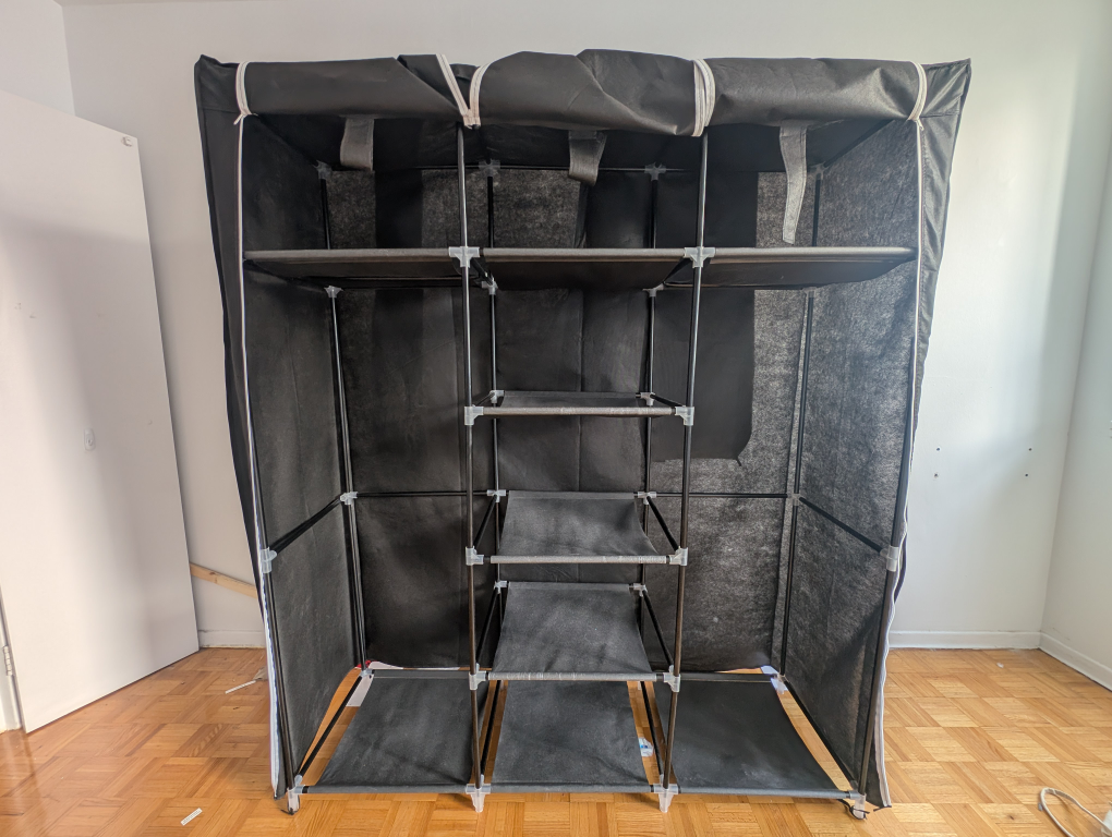 Portable Closet Wardrobe with Shelves - photo 2