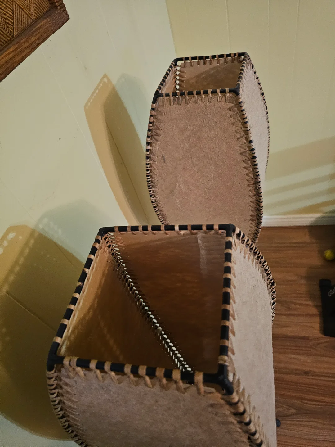 Pair of Vintage Woven Floor Lamps image indicator(3)