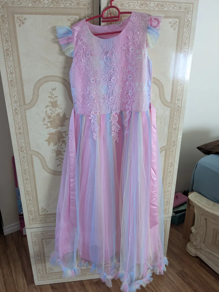 Rainbow Pink Dress - Size 13/14 years image indicator(2)