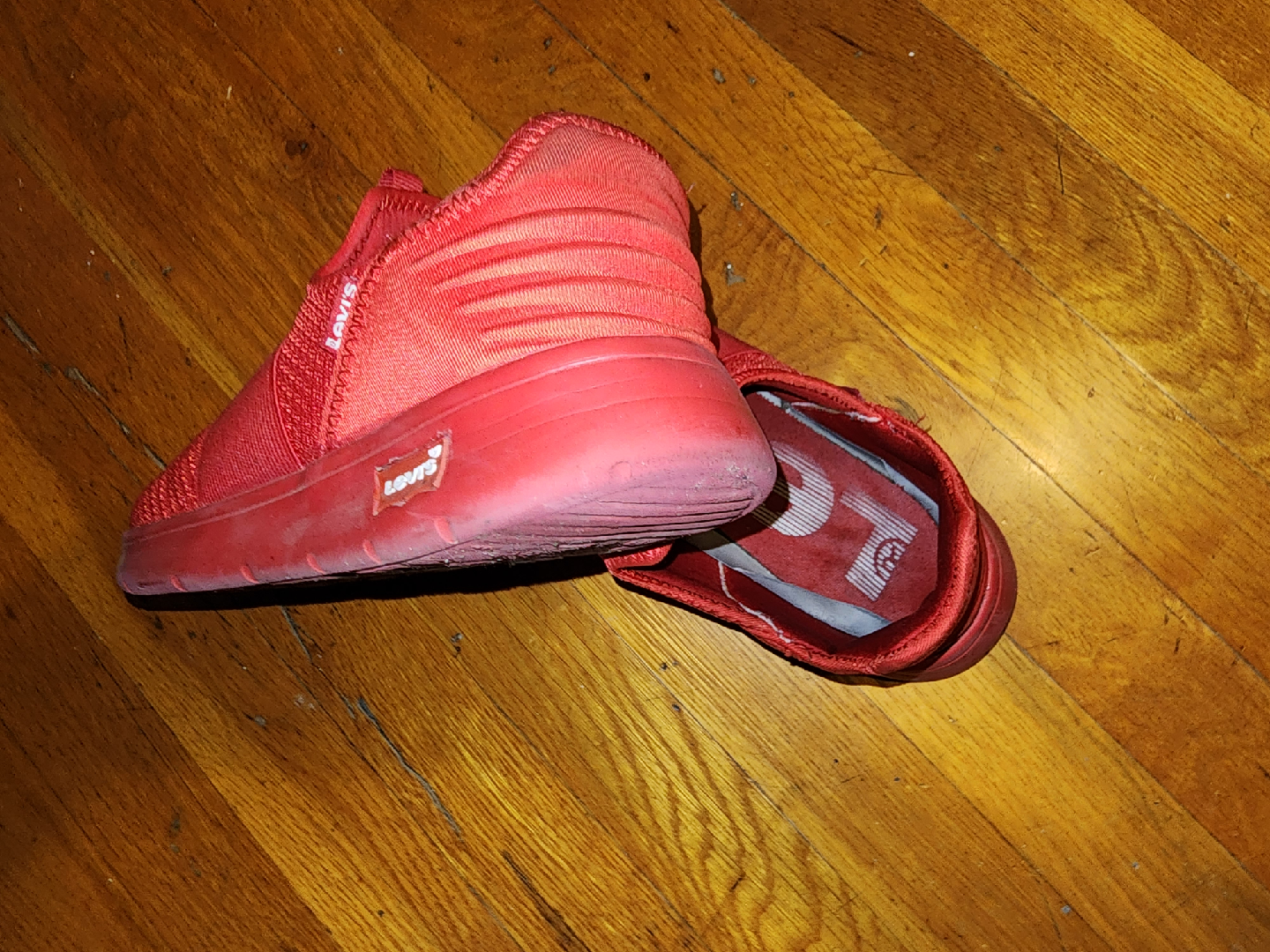 Levi's Red Knit Slip-On Sneakers - photo 3