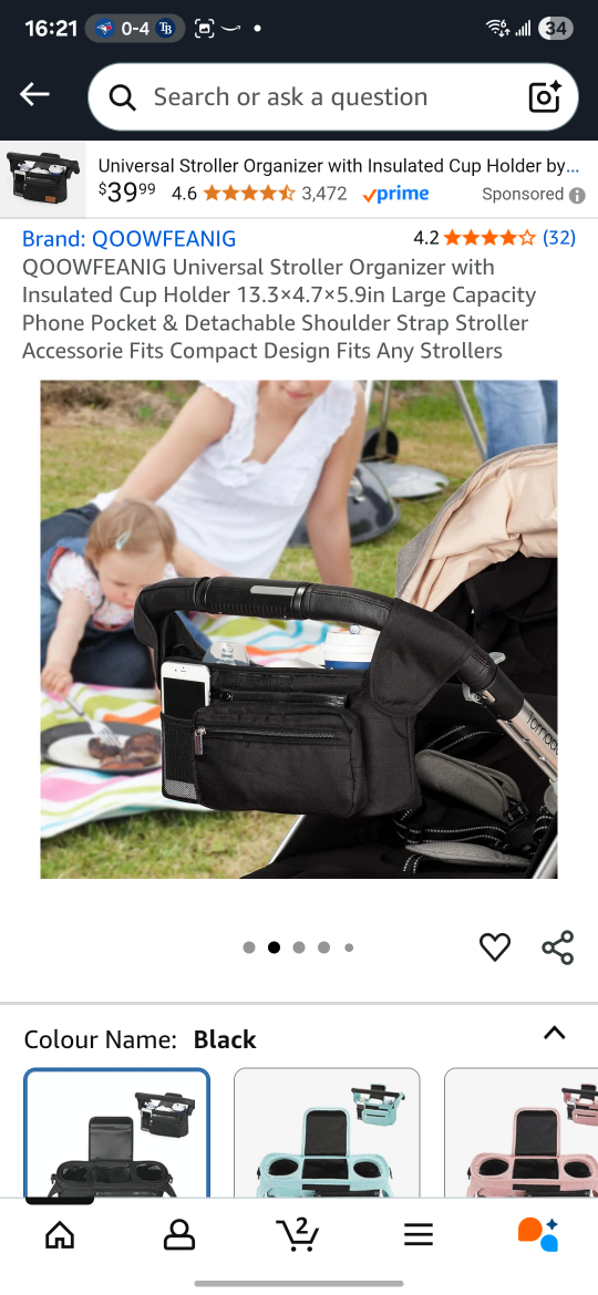 Stroller Organizer - Black