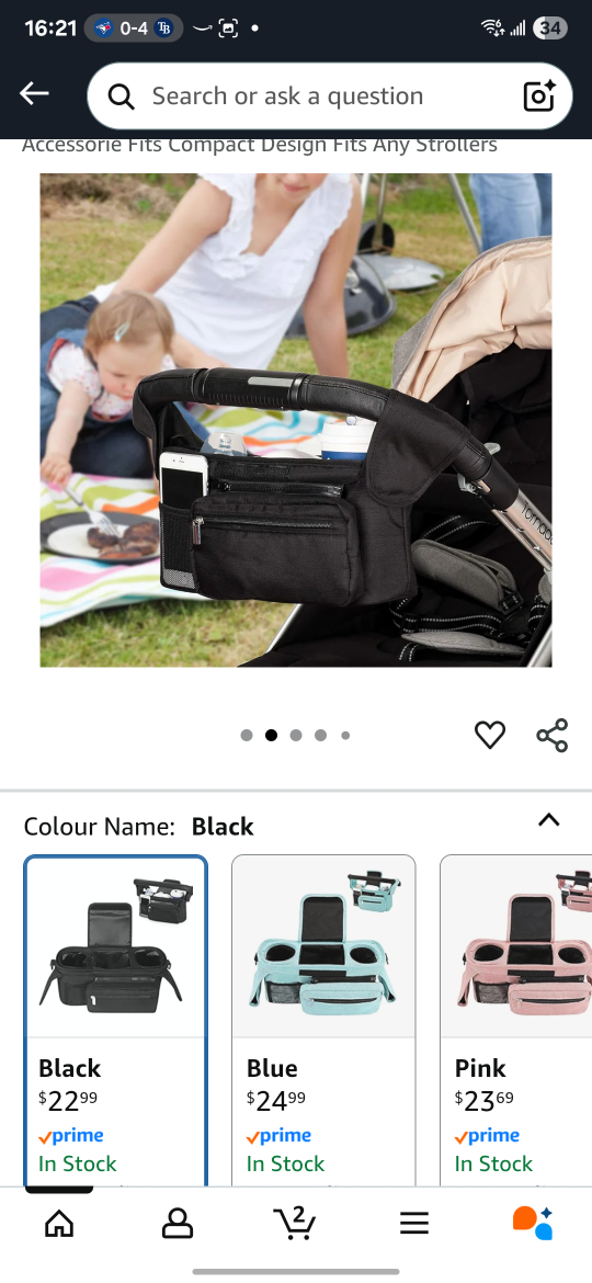 Stroller Organizer - Black - photo 5
