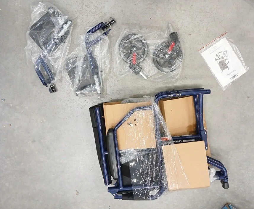 CAREX FOLDABLE TRANSPORT WHEELCHAIR With Removeable Footrests - image indicator(2)