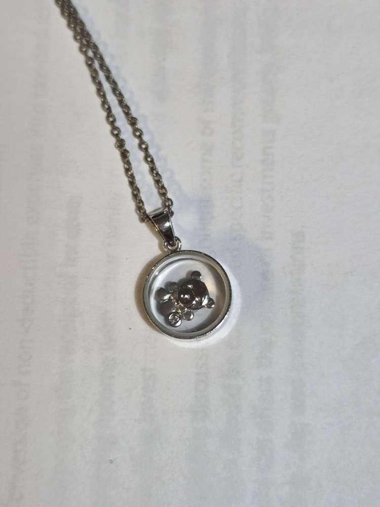 Silver  Bear Pendant Necklace
