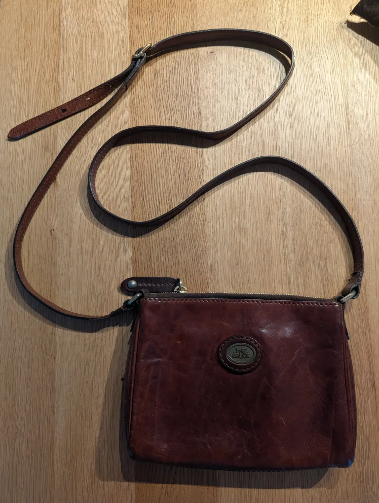 The Bridge Brown Leather Crossbody Bag thumbnail