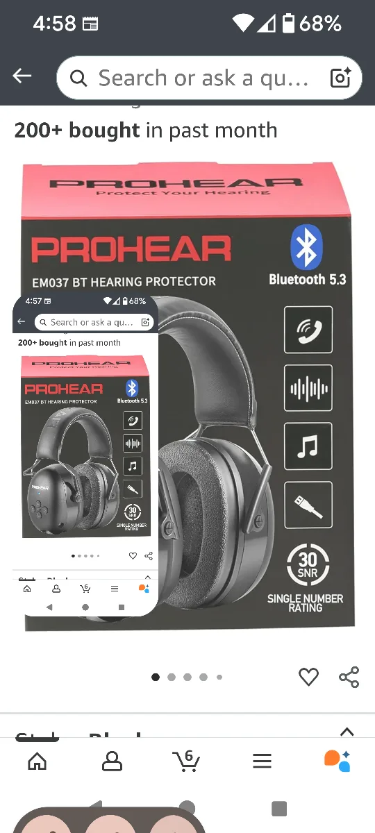 PROHEAR EM037 BT Hearing Protector -  New! image indicator(4)