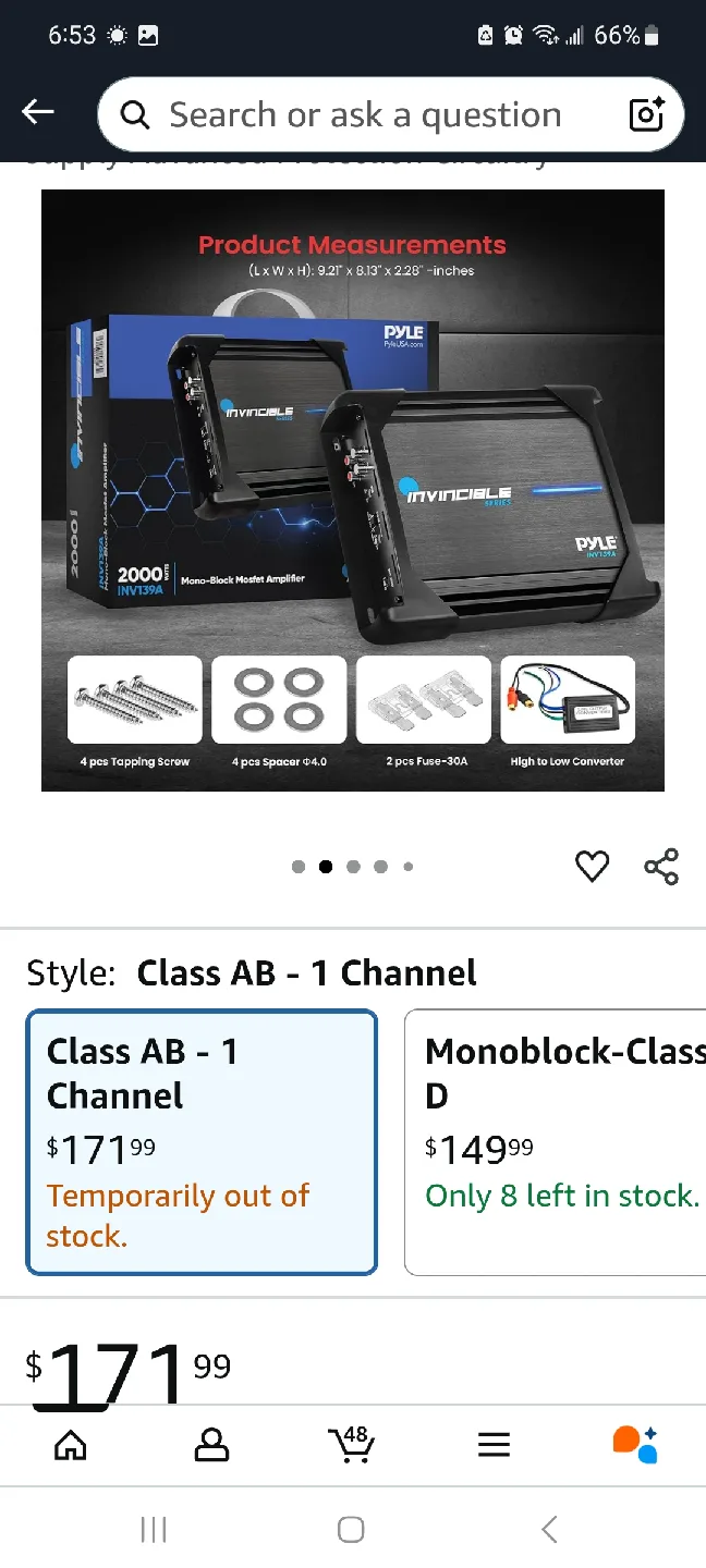 Pyle Invincible Series 2000 Watts Car Amplifier image indicator(6)