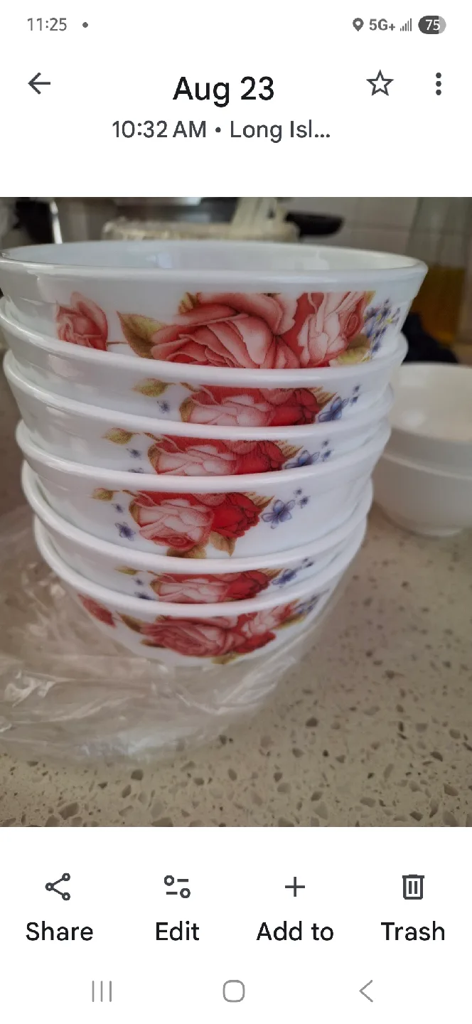 Floral Design Bowls - Set of 7 thumbnail