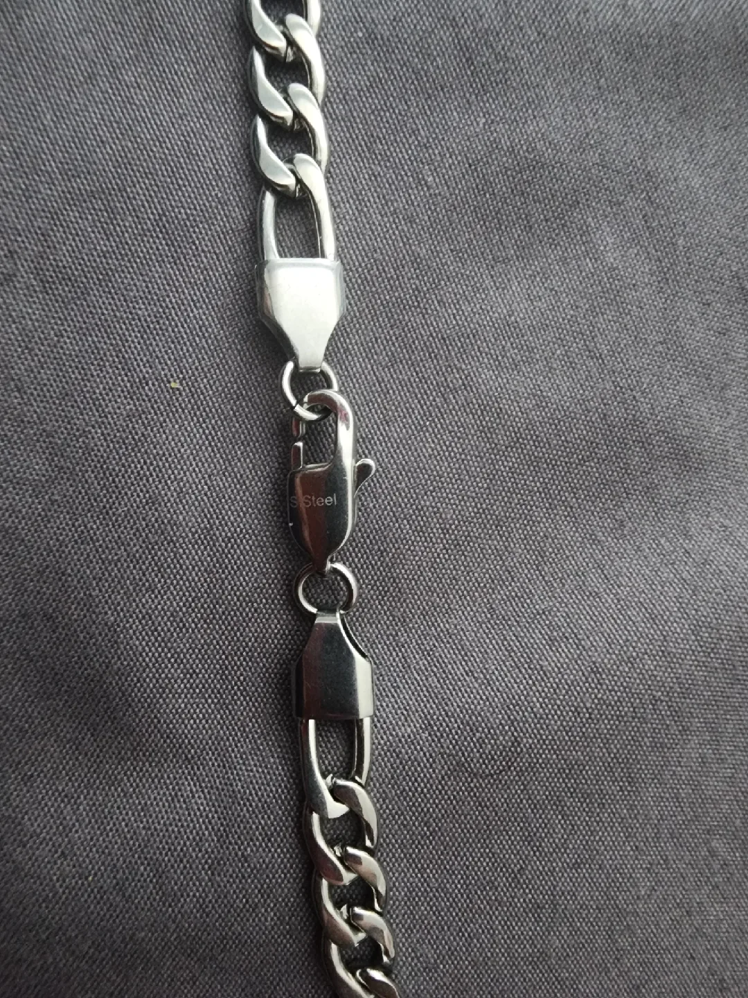 Steel Figaro Chain Necklace image indicator(2)