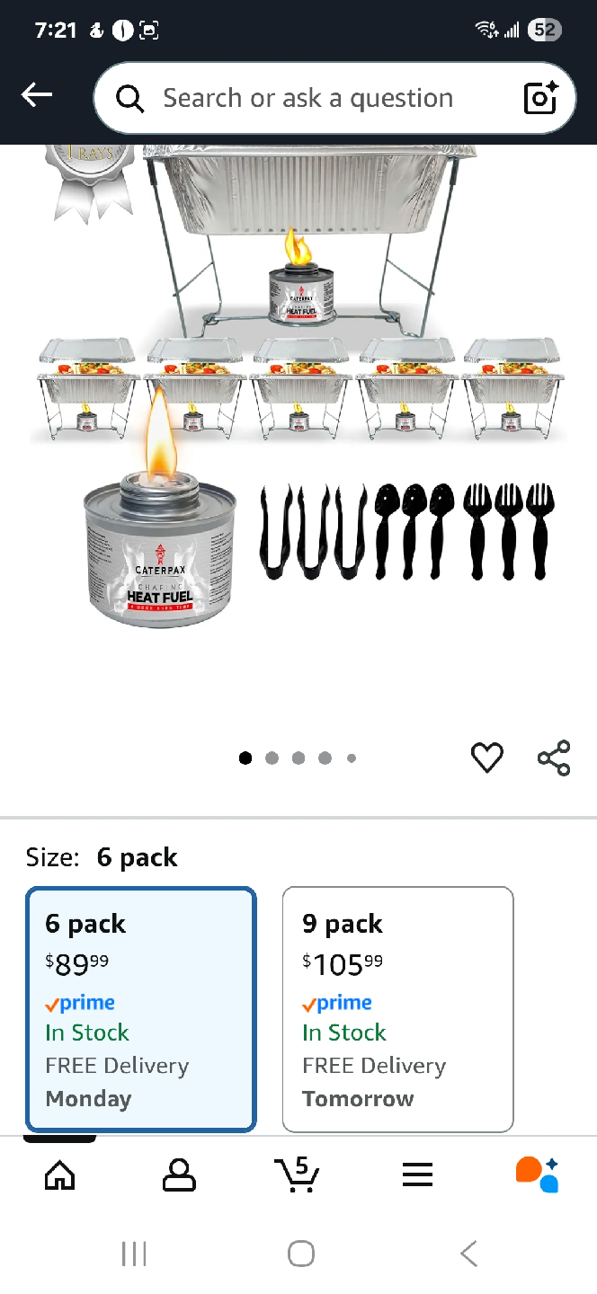 Caterpax Chafing Dish Set - 6 Trays - New