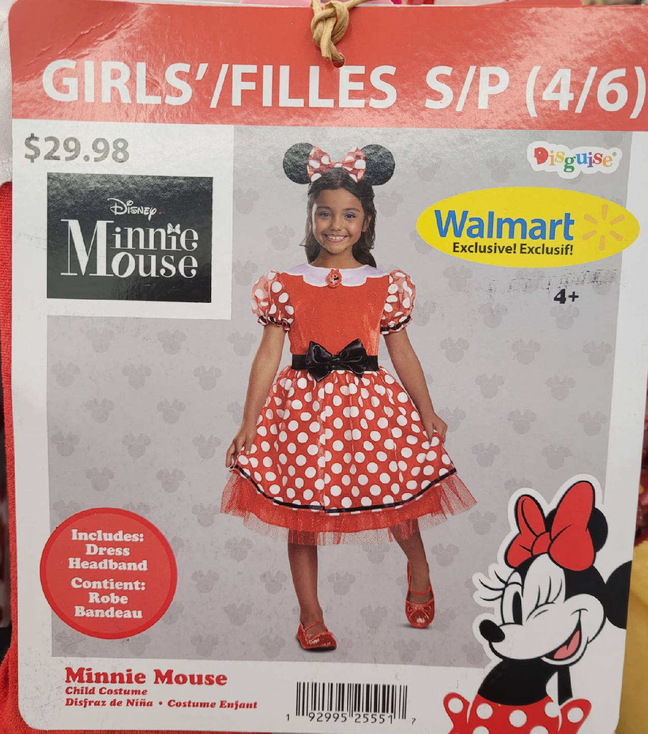 Disney Minnie Mouse Costume - Girls Size S/P (4/6) - photo 3