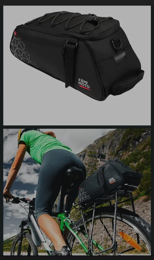 KEMIMOTO 8L Bike Rack Bag - Black image indicator(8)