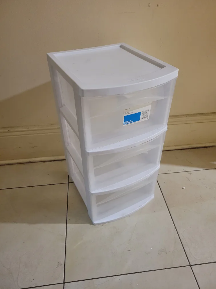 Sterilite 3-Drawer Wide Weave Tower - White thumbnail