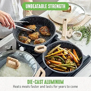 NEW in box GreenLife Arte Cookware Set image indicator(4)