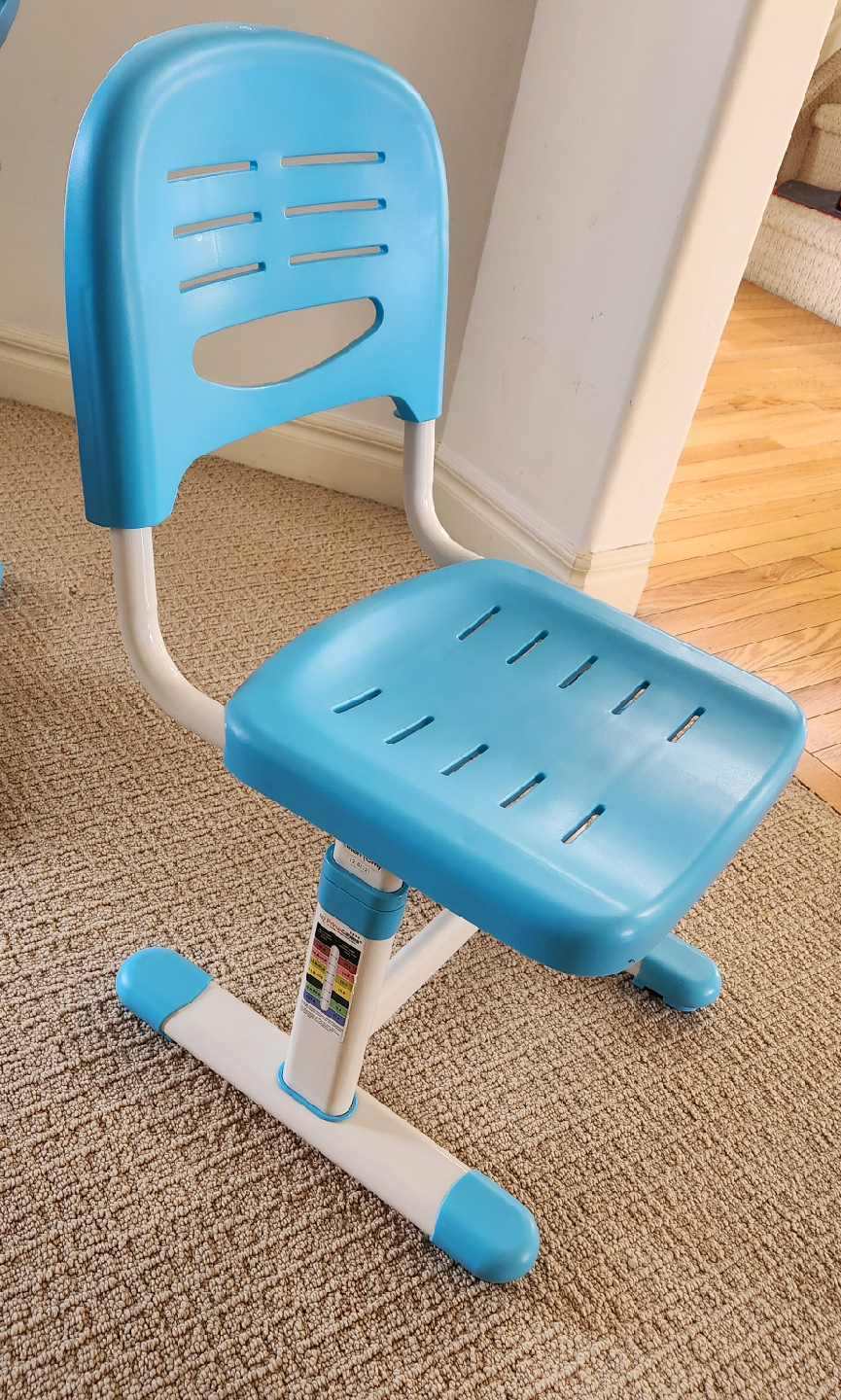 Kids Desk and Chair Set - Blue & White - photo 4