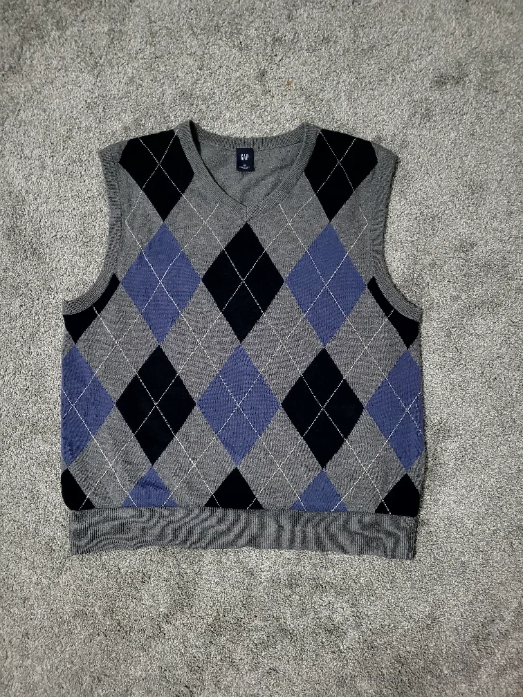 Gap Argyle Sweater Vest - Size M thumbnail