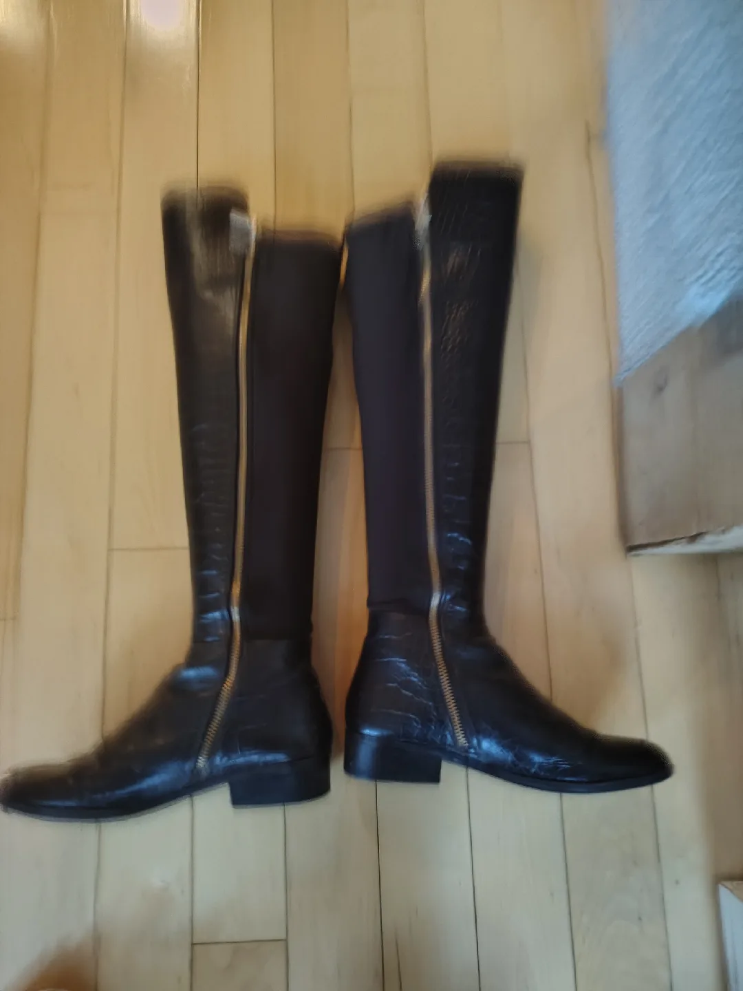 Michael Kors Over-the-Knee "Croc" Boots  Size 7M image indicator(4)