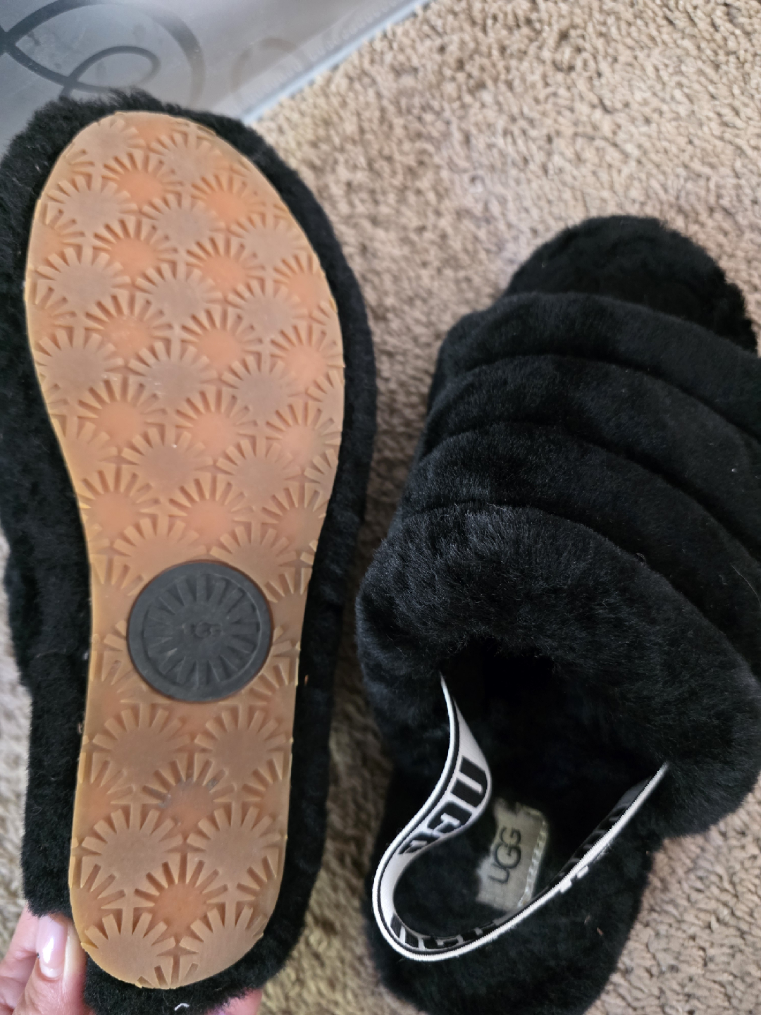 UGG Fluff Yeah Slides - Black - photo 2