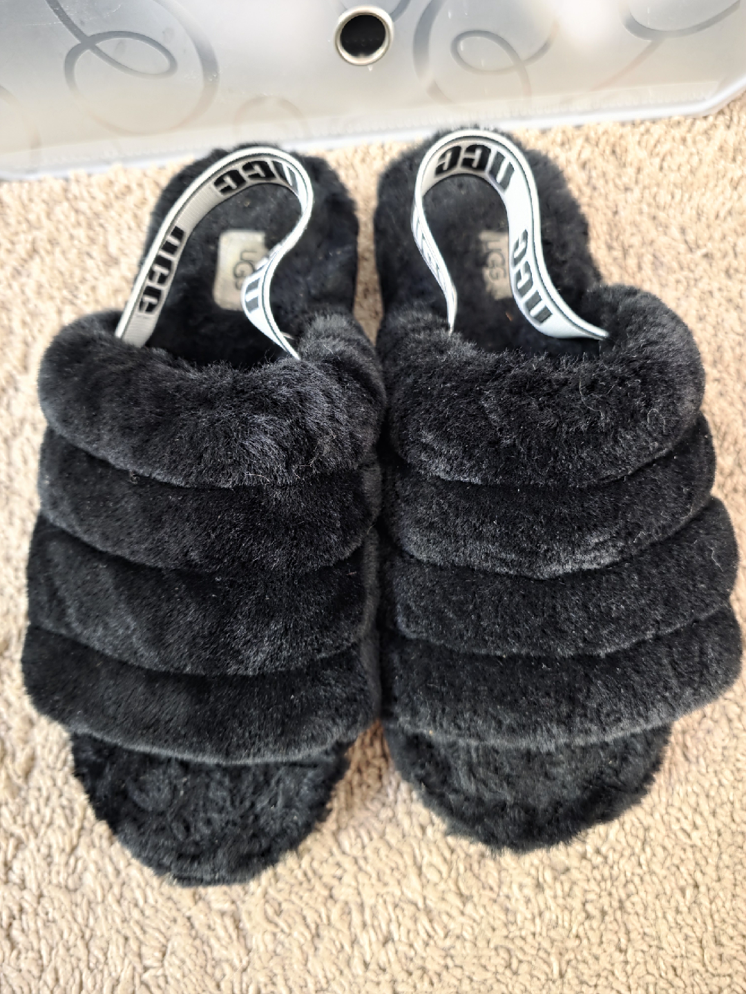 UGG Fluff Yeah Slides - Black - photo 3