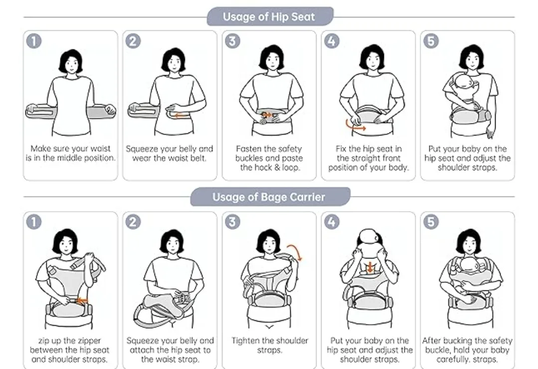 Mangaroo Baby Carrier - Grey image indicator(5)