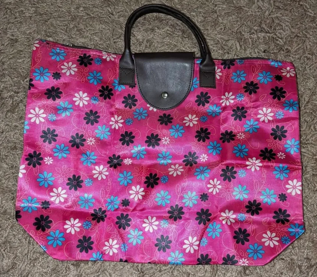 Floral Pink Tote Bag thumbnail