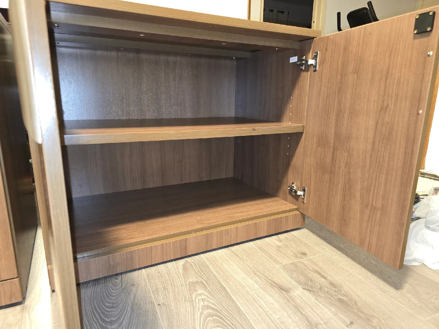 Brown Wood Cabinet / TV Stand with lock n key image indicator(4)