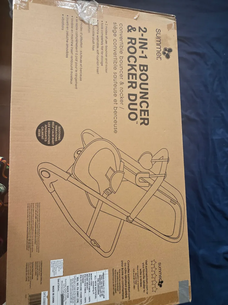 Summer 2-in-1 Bouncer & Rocker Duo - Like New! image indicator(4)