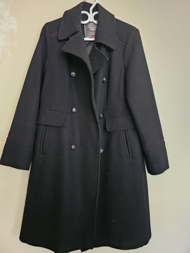 Vince Camuto Black Wool Blend Coat - Size L - photo 2