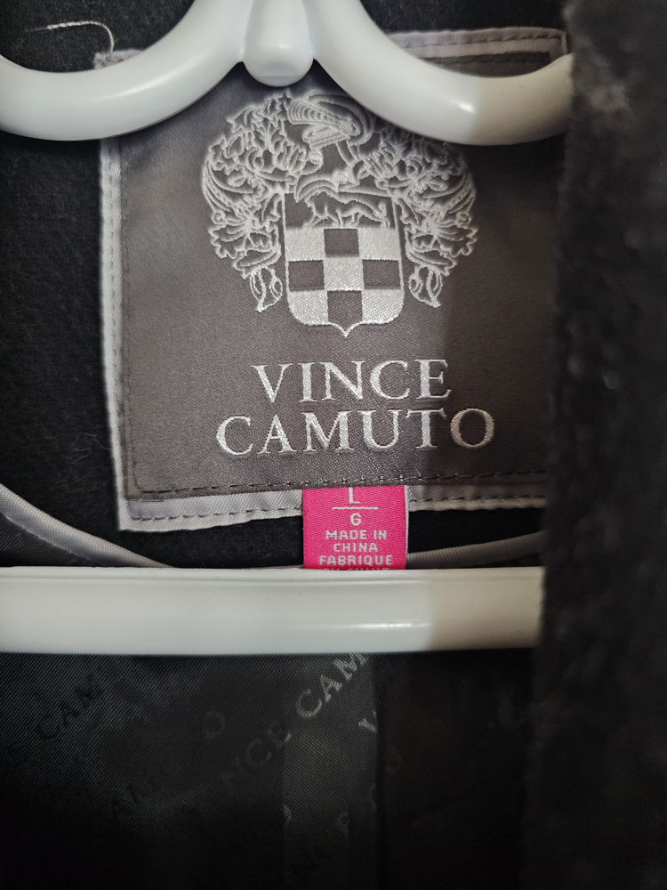 Vince Camuto Black Wool Blend Coat - Size L - photo 3