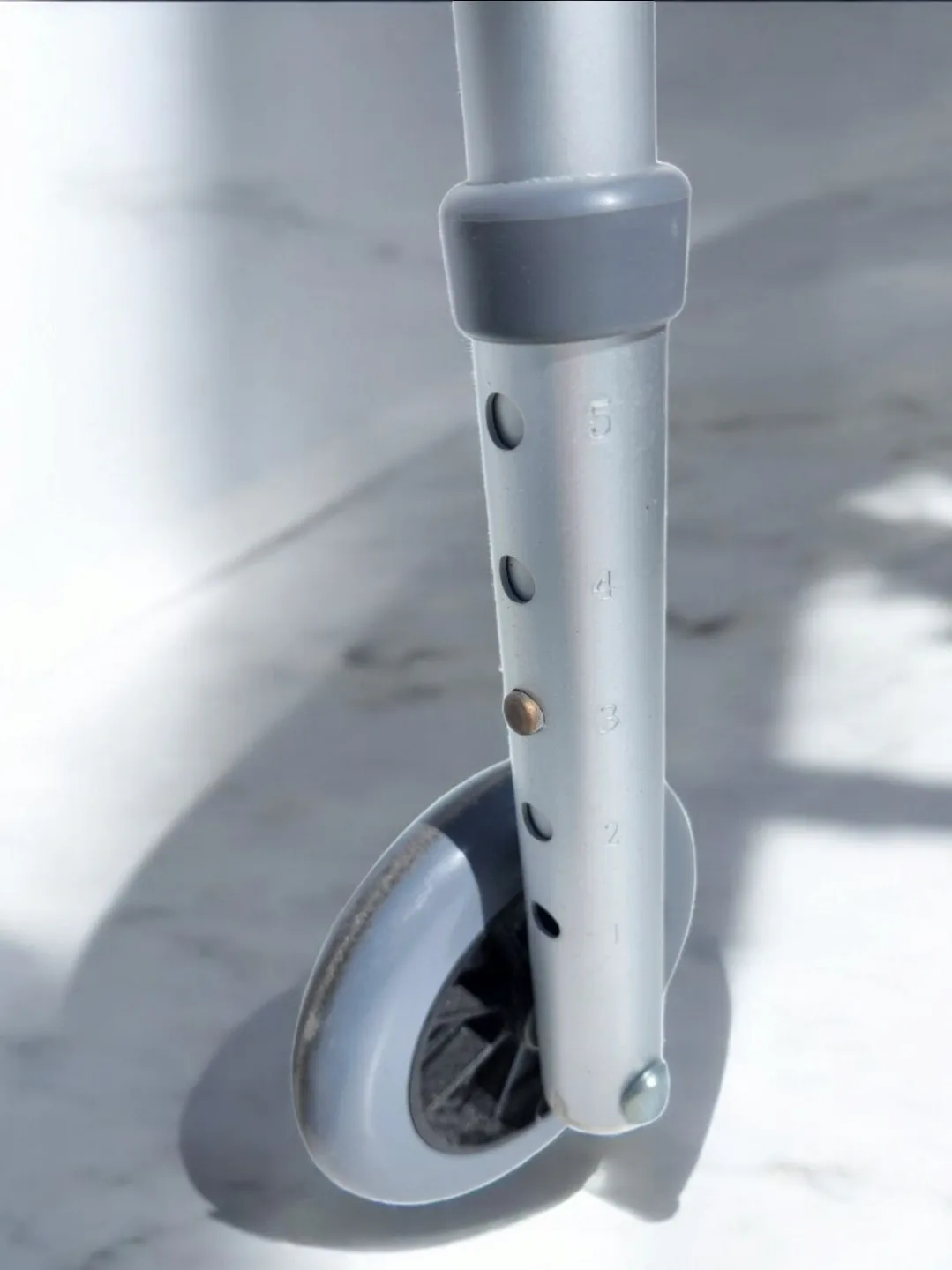 Deluxe Two Button Folding Walker with 5" Wheels image indicator(5)