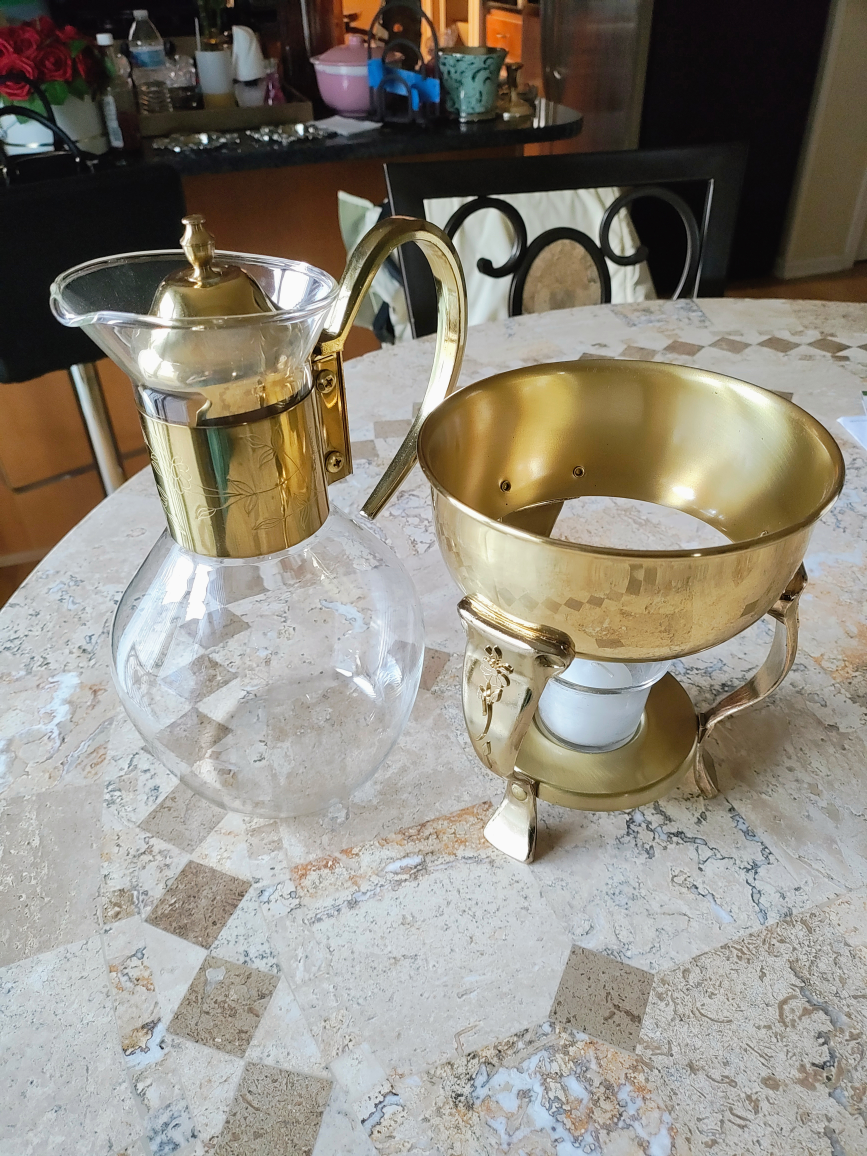 Vintage Princess House Heritage Glass Coffee/ Tea Pot Carafe
