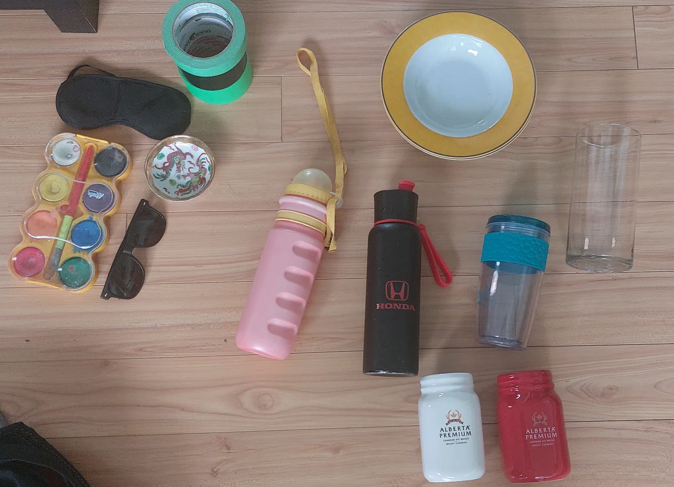 Water Bottles and plates thumbnail