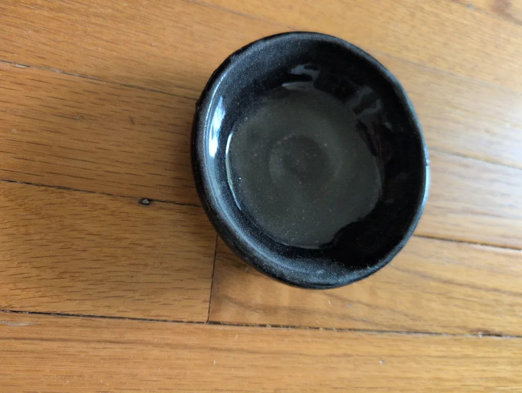 New Handmade Small Black Ceramic Bowl thumbnail
