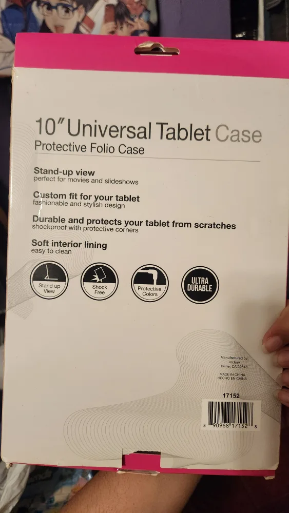 Accellorize 10" Universal Tablet Case - Pink/White image indicator(3)