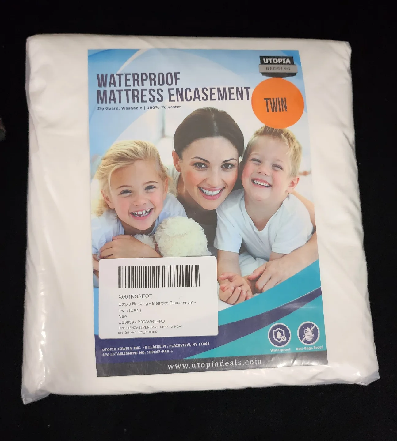 TWIN Waterproof Mattress Encasement  13" thumbnail