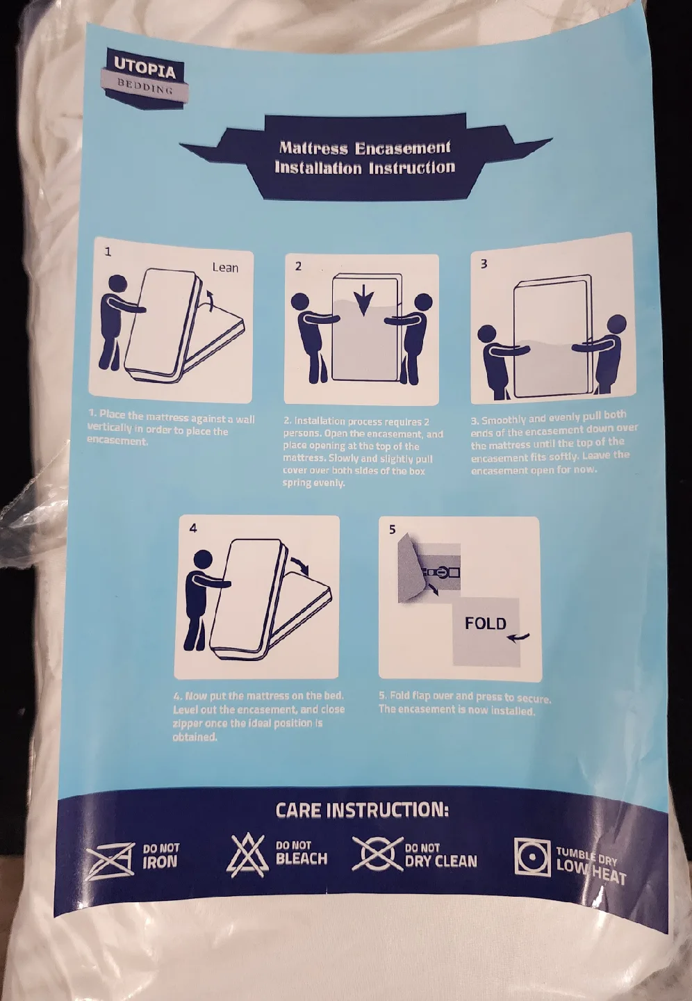 TWIN Waterproof Mattress Encasement  13" image indicator(5)