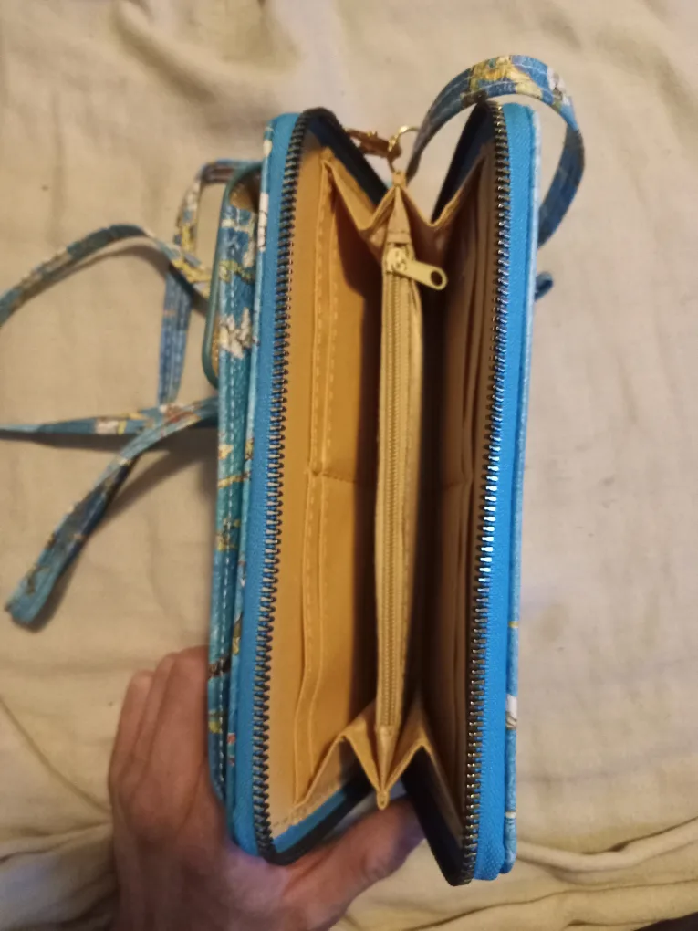 Van Gogh Almond Blossom Leather Cross Body Phone Bag/Wallet image indicator(3)