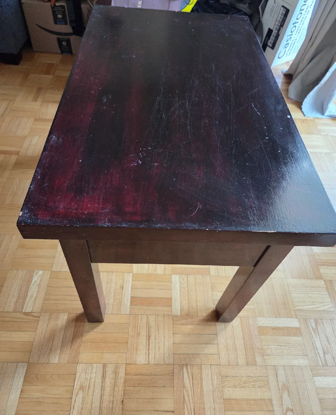 Reddish Dark Brown Wood Table 🥕 image indicator(8)