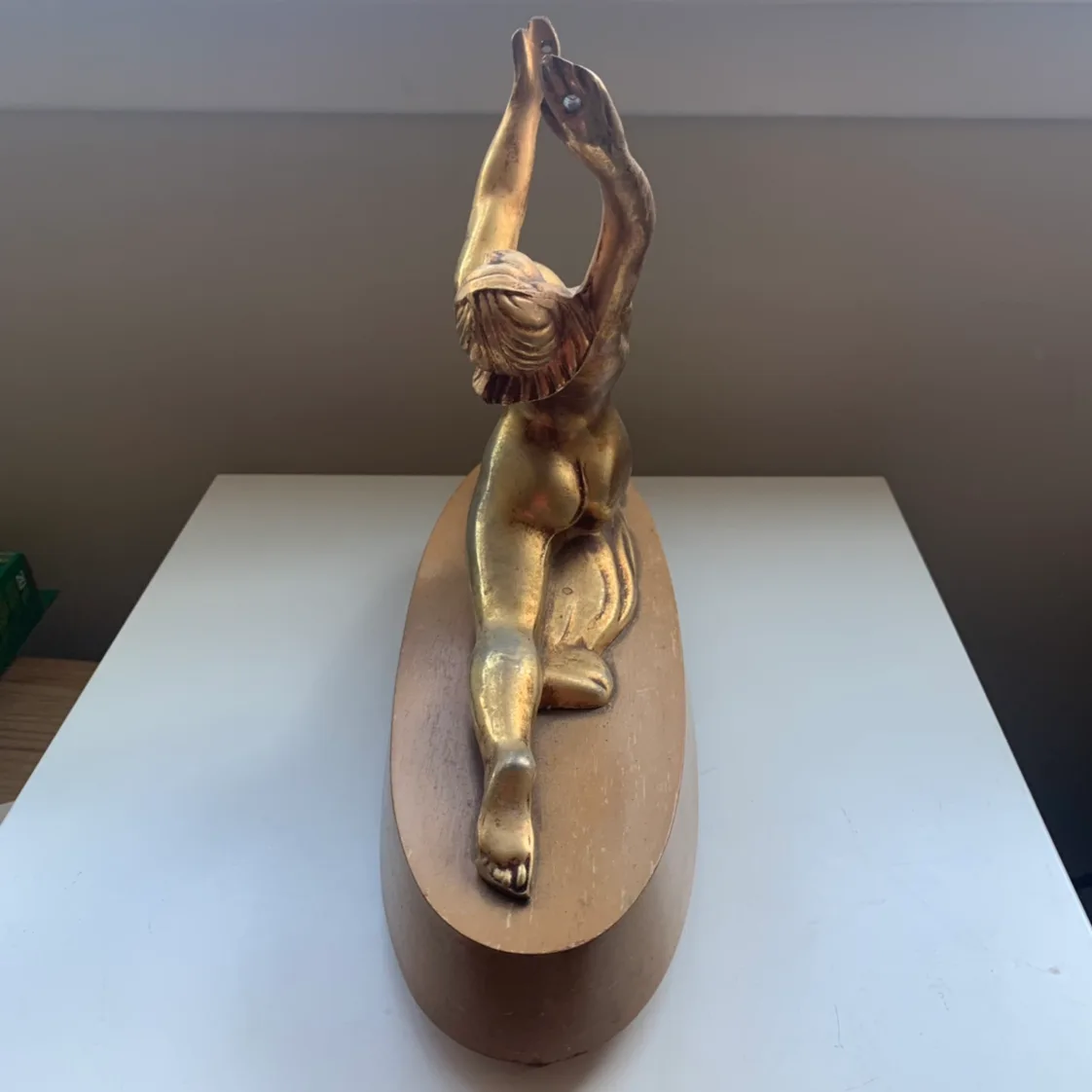 Vintage brass woman figure art deco image indicator(4)