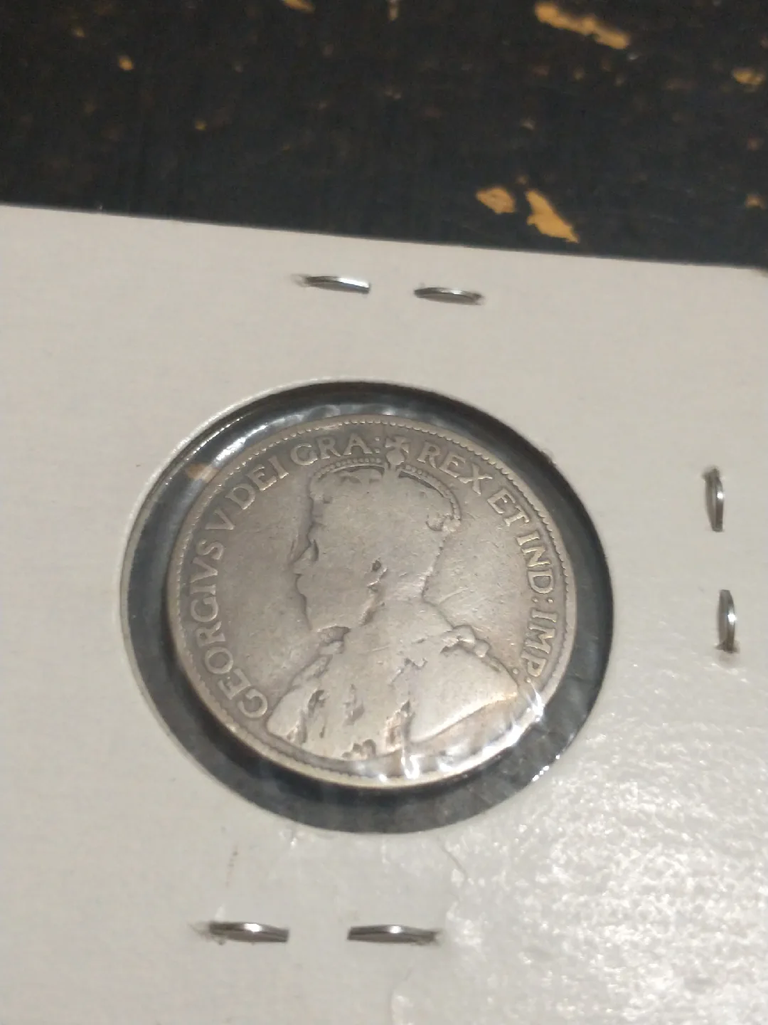 SOLD Lovely 1913 VF Canada 25c George V .925 silver quarter image indicator(3)